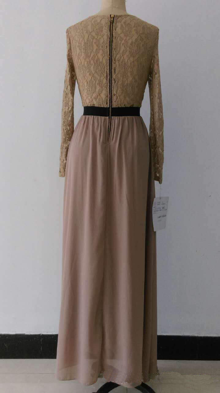 W25045  Long Sleeve Maxi Dress